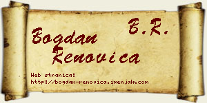 Bogdan Renovica vizit kartica